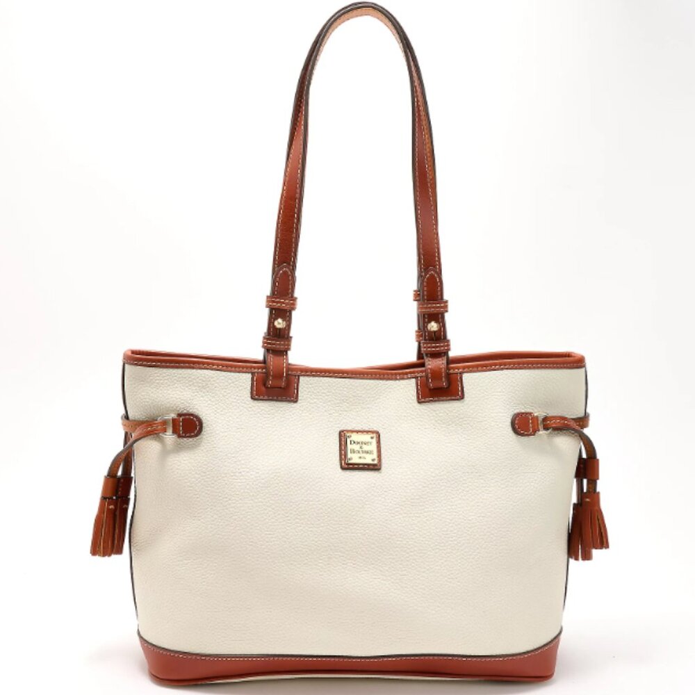 Dooney & Bourke Pebble Leather Double Strap Tassel Bag  0502